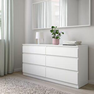Colin 6-Drawer Chest of Drawers, White