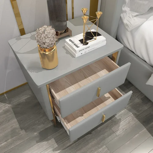 Geneva Bedroom Table 2 Drawer - Image 8