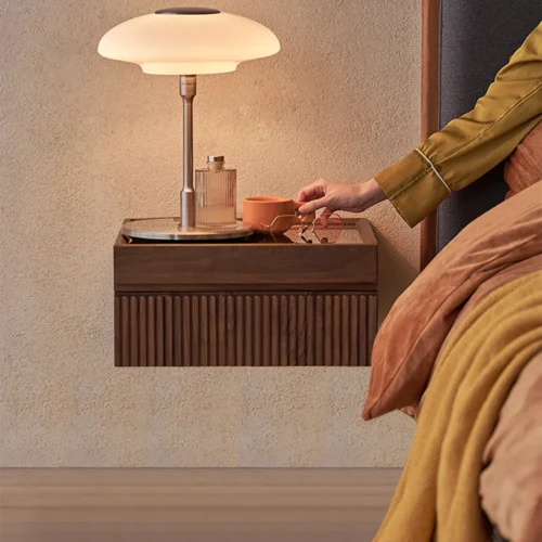 طاولة غرفة نوم حديثة جرانيل خشب طبيعي4
