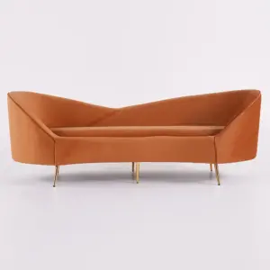 أريكة كينيف الحديثة بثلاث مقاعد ذات تصميم منحني