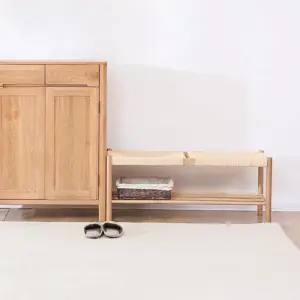مقعد ساكو بوهو من الخشب المنسوج