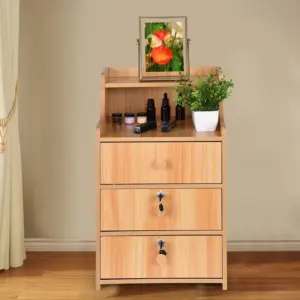 سيمبا منضدة قهوة وطاولة 3 أدراج مع خزانة قفل