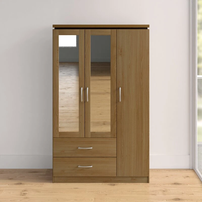 ابريل دولاب خشب 3 ضلفه من الخشب الطبيعي - الصورة 10