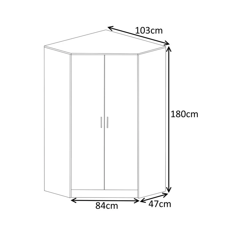 خزانة ملابس إيفا زاوية ببابين - الصورة 12
