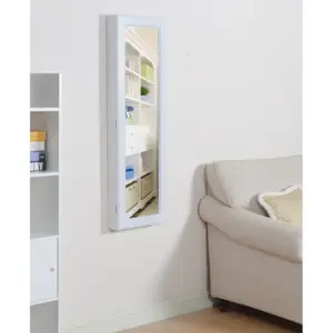 مايلا خزانة مجوهرات مع مرآة مثبتة على الحائط