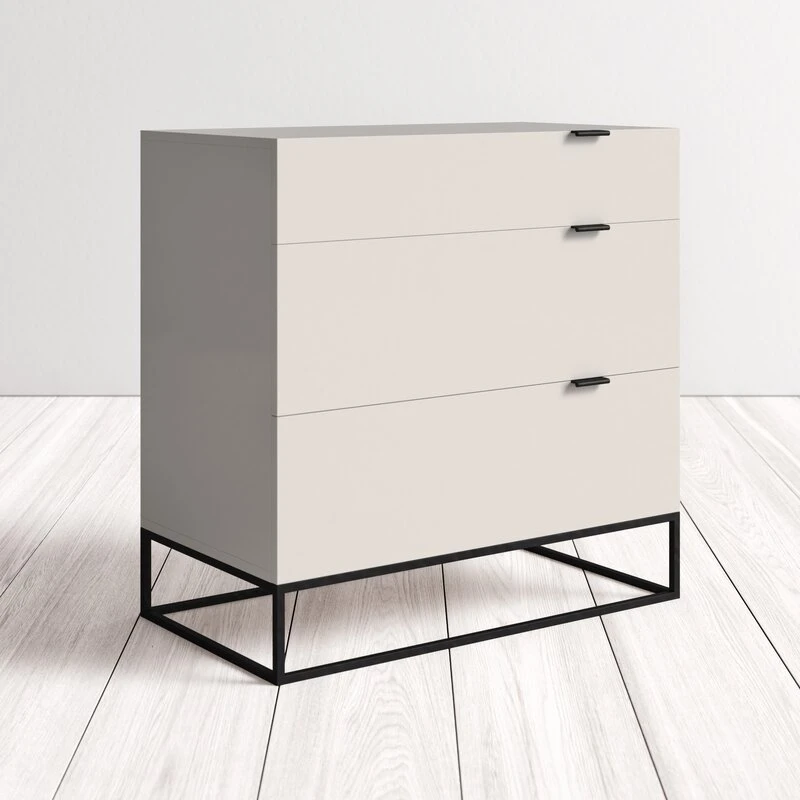 وحدة أدراج خشب ذات قاعدة معدنية - الصورة 9