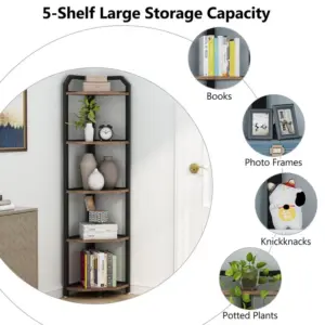 ⁦ديلايت وحدة رفوف زاوية 5 رفوف⁩ - الصورة ⁦5⁩