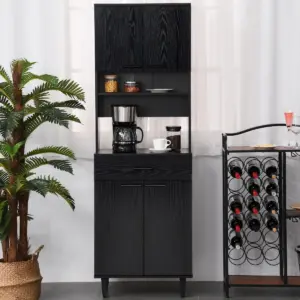 ماديا بوفيه مطبخ مع خزانة تخزين خشبية