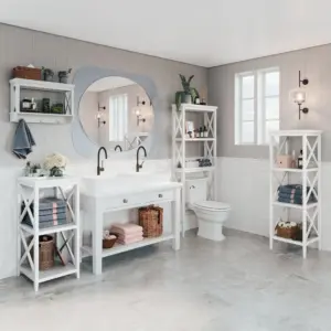 ⁦Scarlett Free-Standing Bathroom With Shelves⁩ - الصورة ⁦2⁩
