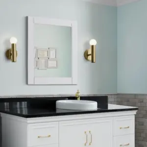 هيلينا مرايا حمام بإطار خشبي أزرق