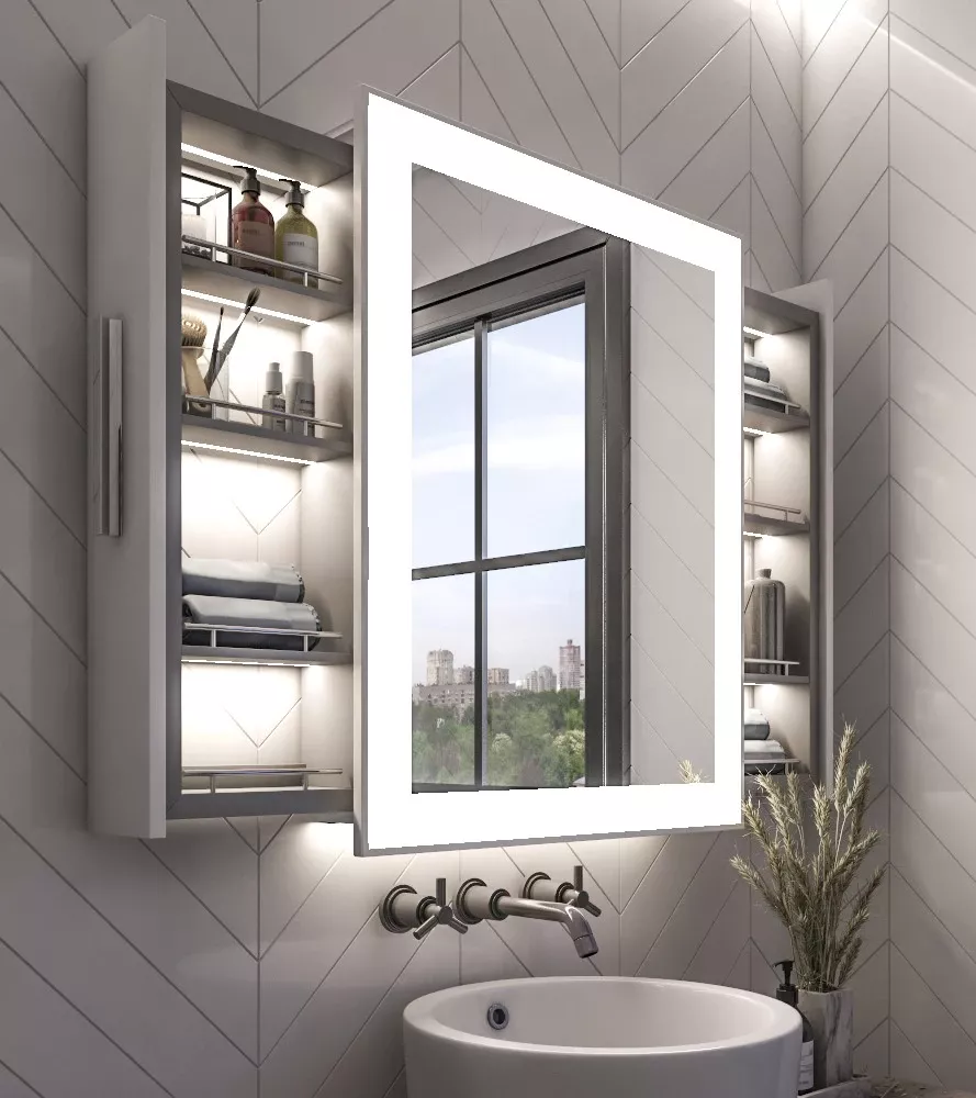 آلبا مرايا مضيئة بوحدة تخزين خلفية متحركة