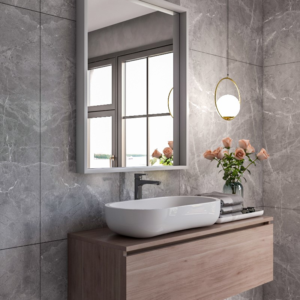 أورلينا مرآة حمام - 80 سم - خشب طبيعي