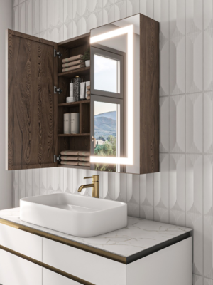 ⁦Roca LED mirror unit and cabinet⁩ - الصورة ⁦7⁩