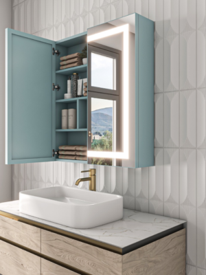 ⁦Roca LED mirror unit and cabinet⁩ - الصورة ⁦9⁩