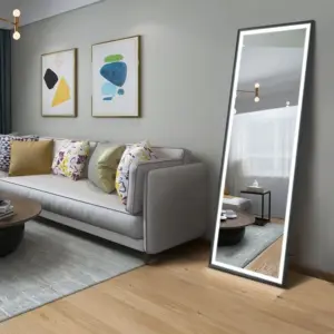 هالفرون مرآة مضيئة مرآة طويلة ستاند