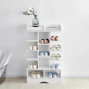 كانجا رف أحذية أبيض 15 رف