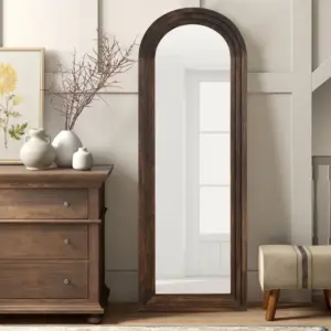 جرنزي مرآة ستاند كاملة الطول بإطار خشبي