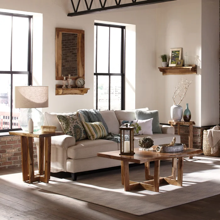 دايزي طاولة قهوة خشب طبيعي - الصورة 6