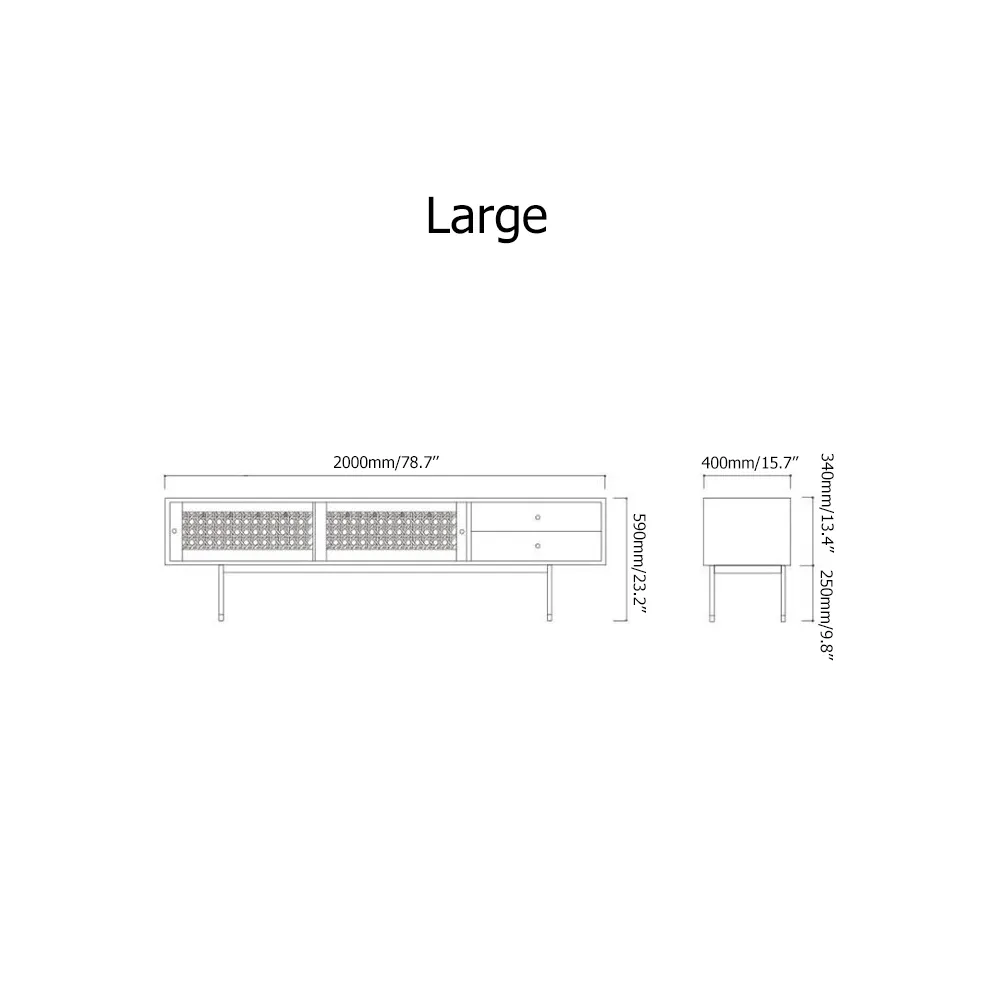 ياتا وحدة تليفزيون خشب قاعدة معدنية - الصورة 8