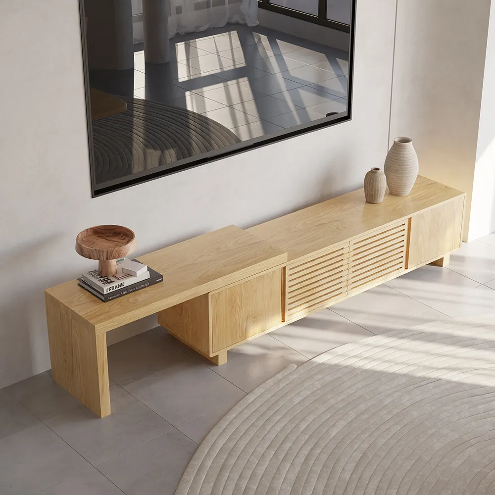 جامي وحدة تليفزيون مودرن خشب طبيعي - الصورة 13