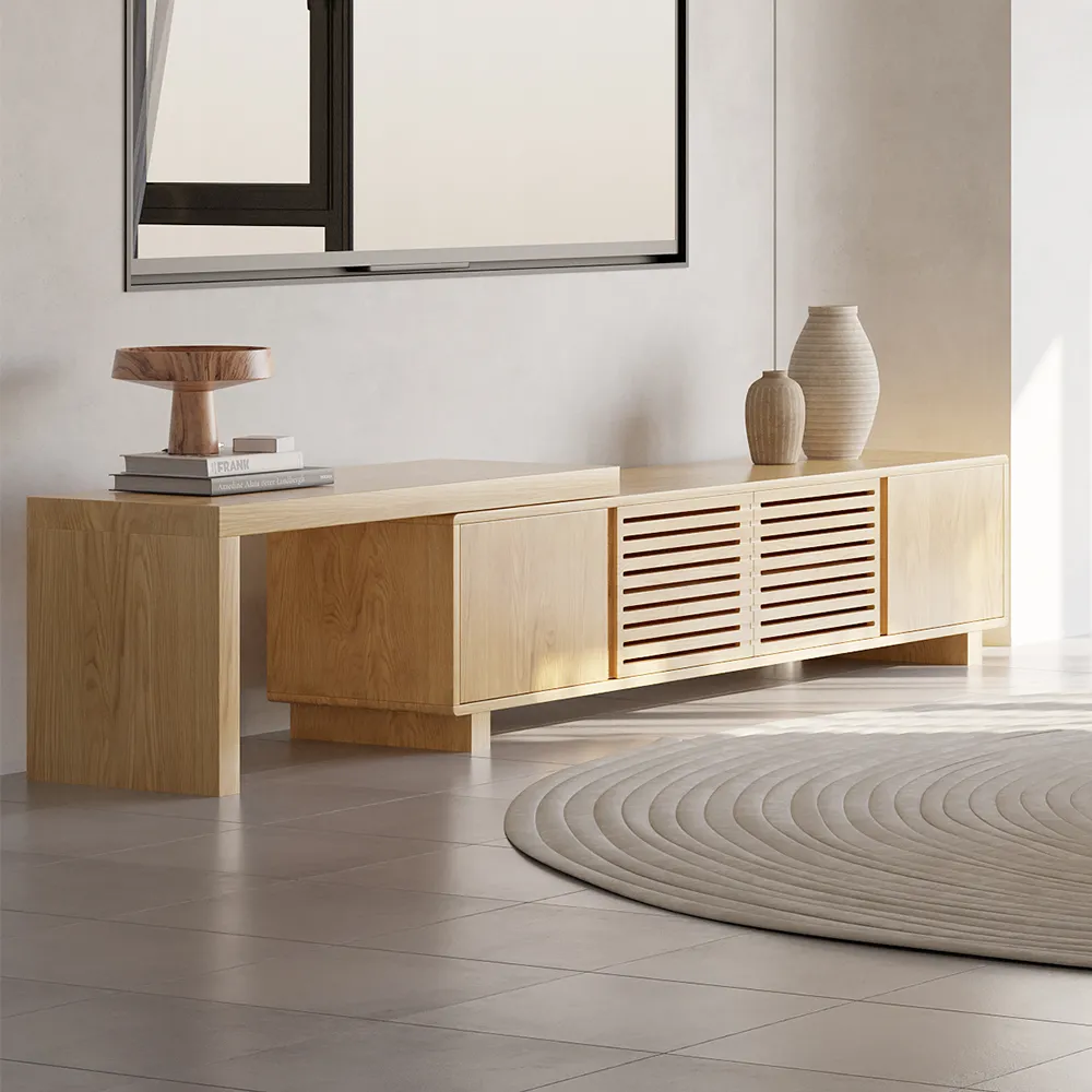 جامي وحدة تليفزيون مودرن خشب طبيعي - الصورة 15