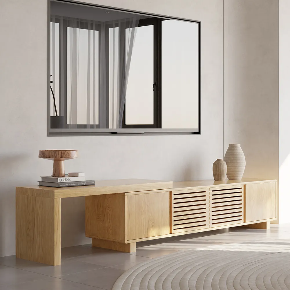 جامي وحدة تليفزيون مودرن خشب طبيعي - الصورة 16