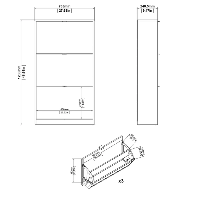 أوتنام منظم أحذية مودرن 3 درج - الصورة 10