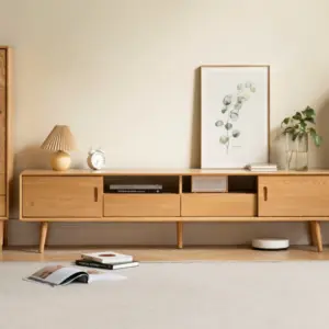 ترابيزة تليفزيون خشب طبيعي ريكا