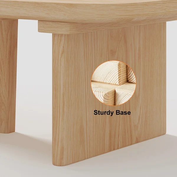 طاولة قهوه هايس خشب طبيعي - الصورة 13