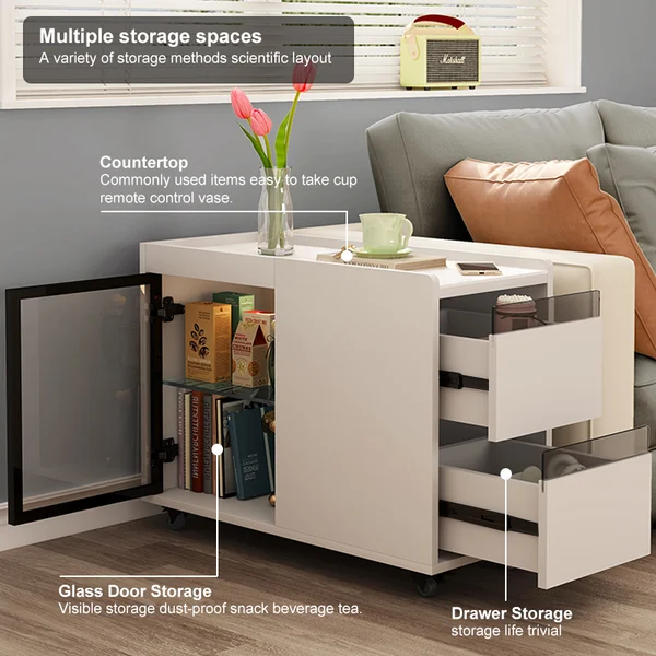 طاولة جانبية ڤيجيس خشب طبيعي متعددة الاستخدامات - الصورة 4