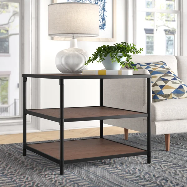 أريس طاولة جانبية خشب طبيعي