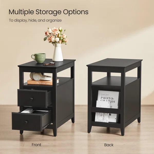 أنردو طاولة جانبية حديثة خشب طبيعي - الصورة 3