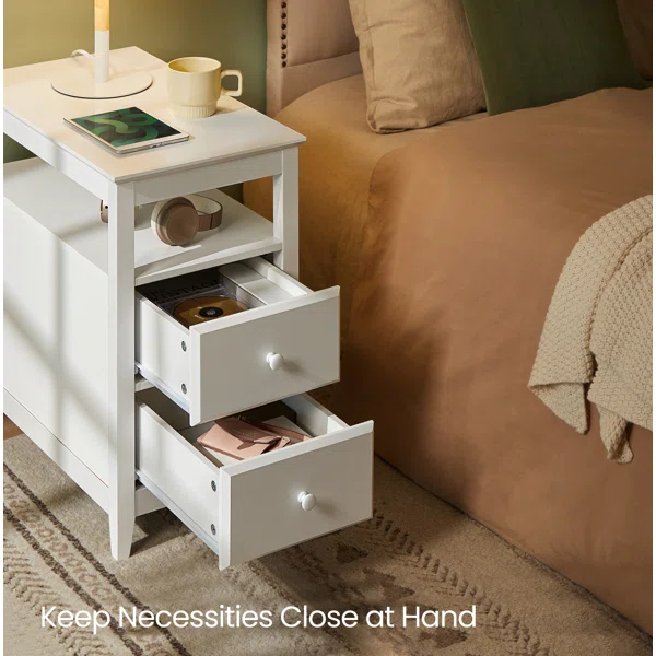 أنردو طاولة جانبية حديثة خشب طبيعي - الصورة 7