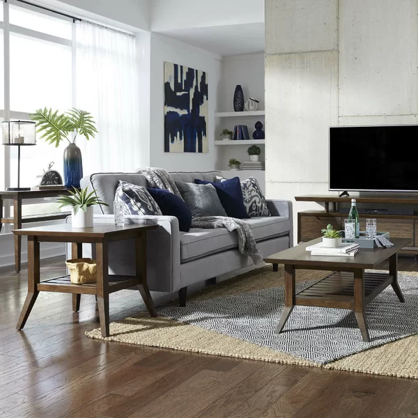 أرييس طاولة جانبية خشب طبيعي - الصورة 4