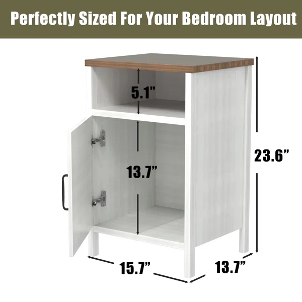 طاوله جانبيه خشب طبيعي وافي "قطعتين" - الصورة 8