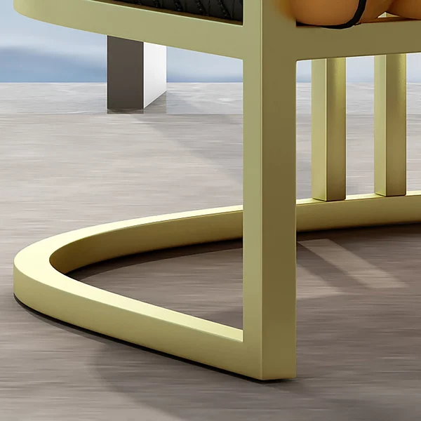 لاروش كرسى معدن جلد - الصورة 10