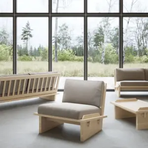 ويلسون كرسى خشب طبيعى