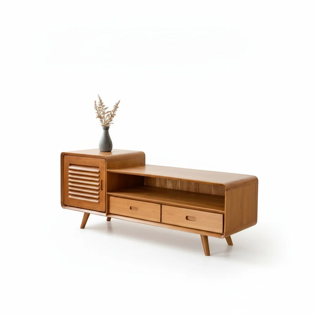 أريستو وحدة تلفزيون مودرن خشب طبيعي - الصورة 3