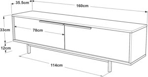 ⁦ألتو وحدة تلفزيون مع بابين ومساحة تخزين⁩ - الصورة ⁦4⁩