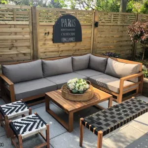 ريفيرا أثاث خارجي خشبي فاخر من LIVING