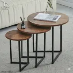 سول طقم طاولات مودرن خشب طبيعي من Living