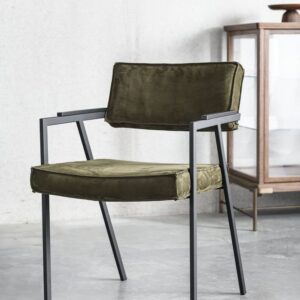 أورو كرسي مودرن – إطار معدني ومقعد مخملي