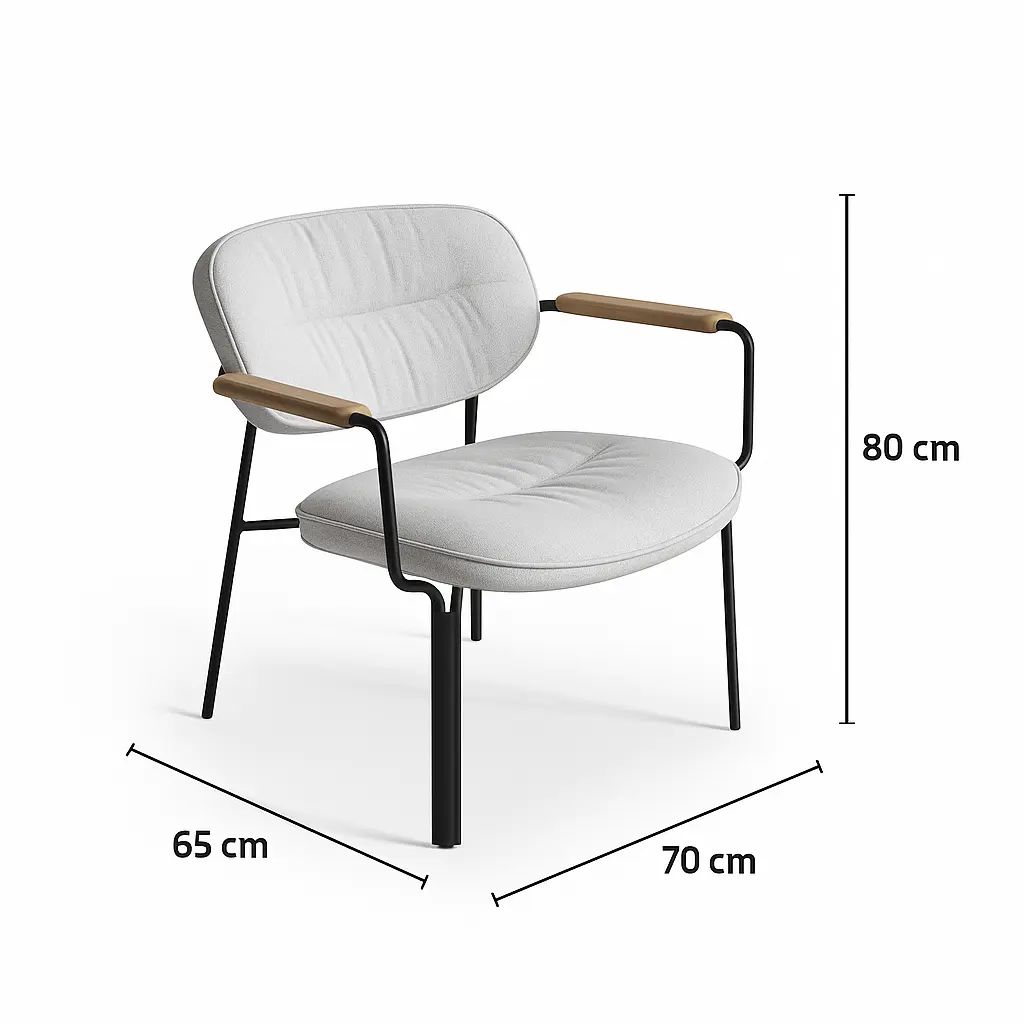 لونا كرسي مودرن أبيض من ليفينج - الصورة 5