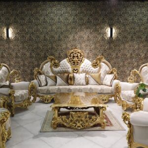 صالون كرونوود خشبي فاخر بتصميم كلاسيكي