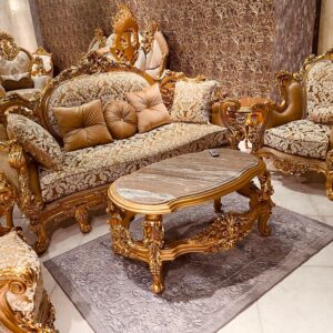 صالون خشبي إليجانت كريست بتصميم كلاسيكي فاخر