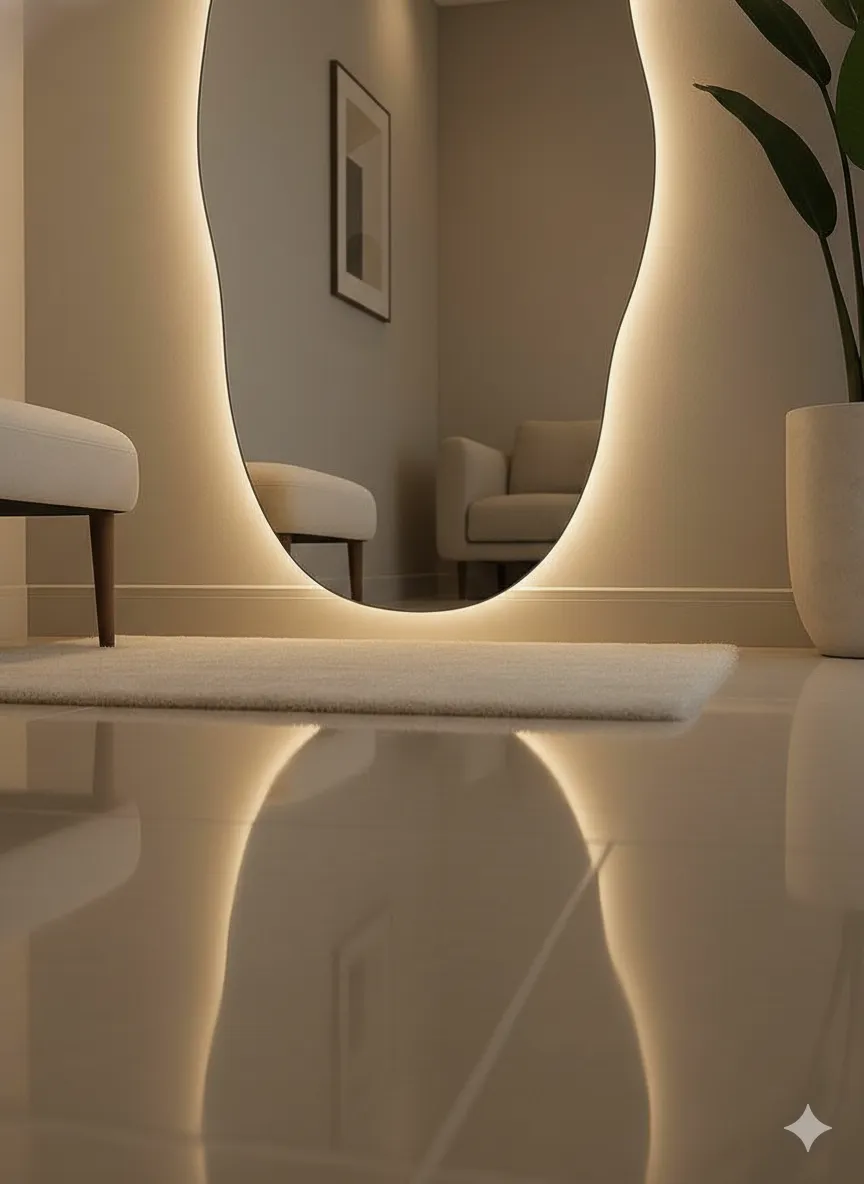 إلينزا مرايا جدارية بإضاءة محيطية بتصميم حر - الصورة 4
