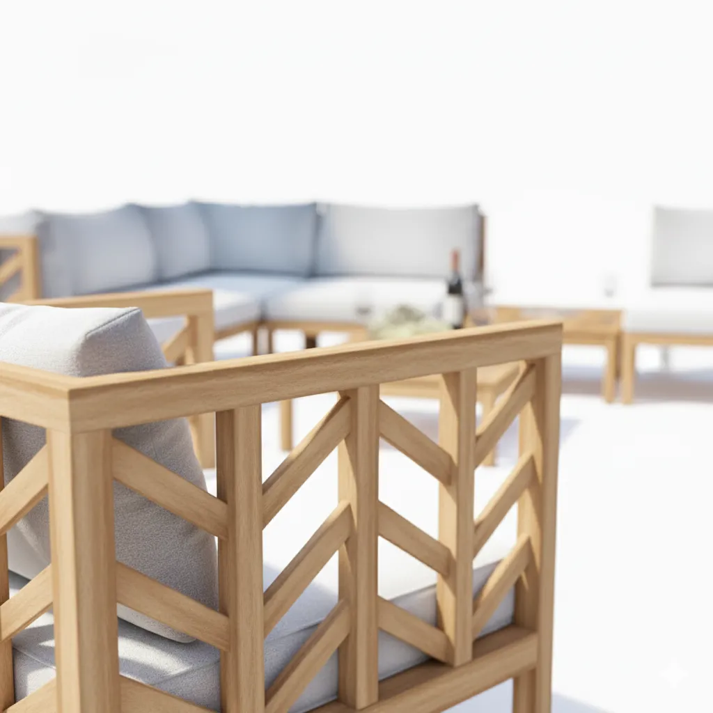 بيلونا طقم خارجي خشبي بتصميم عصري من LIVING - الصورة 5