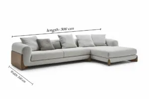 ⁦روبيندا ركنة مودرن بلمسة خشبية ووسائد مريحة⁩ - الصورة ⁦2⁩