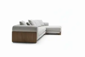 ⁦روبيندا ركنة مودرن بلمسة خشبية ووسائد مريحة⁩ - الصورة ⁦3⁩