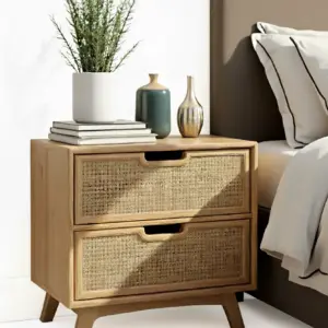 أرونا كومود جانبي بنقشة راتان وتصميم عصري